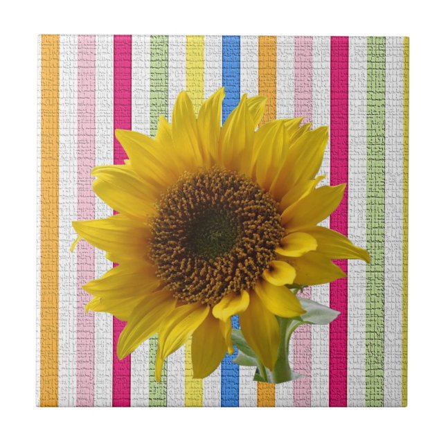 Ceramic Tile Sunflower (Front)