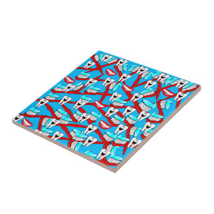Ceramic Tile, Teeth, Toothpaste, Toothbrush, Smile Tile