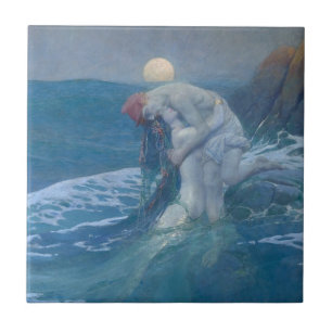 CERAMIC TILE : THE MERMAID : E. PYLE : 1910