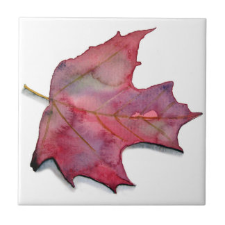 Ceramic tile tile with autumnal watercolor
