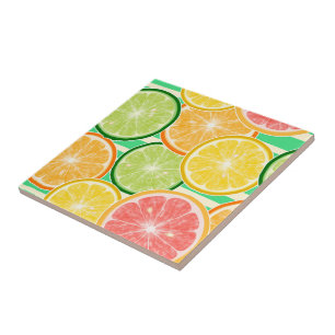 Ceramic Tile/Trivet-Citrus Ceramic Tile
