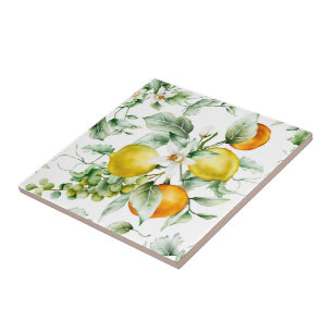 Ceramic Tile/Trivet-Citrus Ceramic Tile