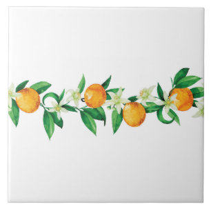 Ceramic Tile/Trivet-Citrus Ceramic Tile
