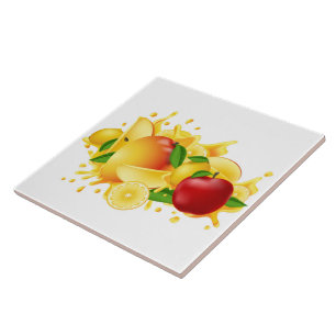 Ceramic Tile/Trivet-Fruits Ceramic Tile