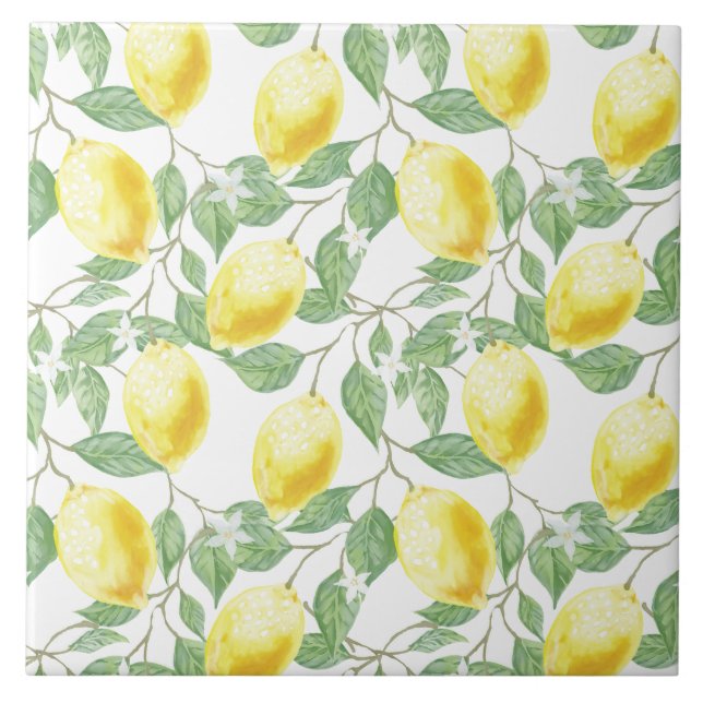 Ceramic Tile/Trivet-Lemons Ceramic Tile (Front)