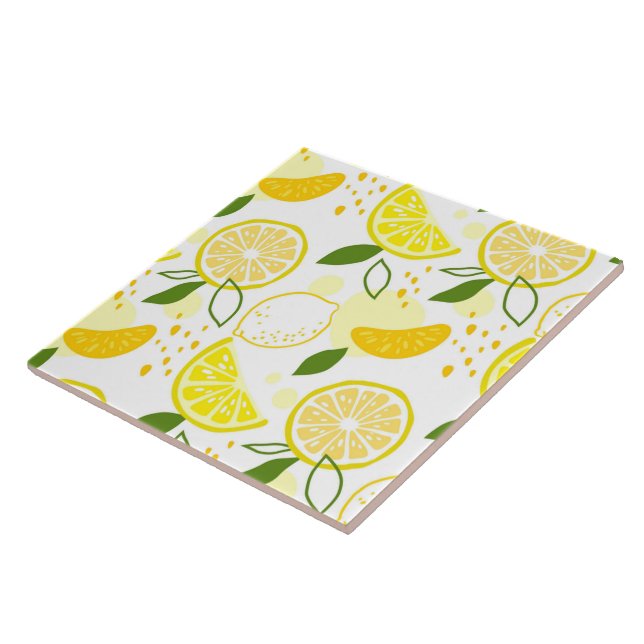 Ceramic Tile/Trivet-Lemons Ceramic Tile (Side)