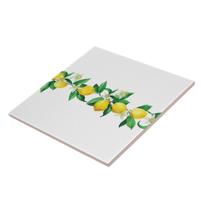 Ceramic Tile/Trivet-Lemons Ceramic Tile (Side)