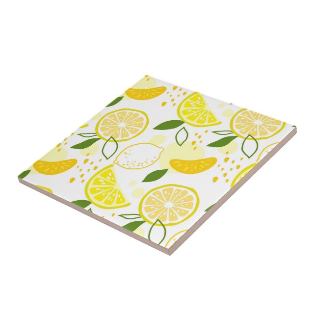 Ceramic Tile/Trivet-Lemons Ceramic Tile (Side)