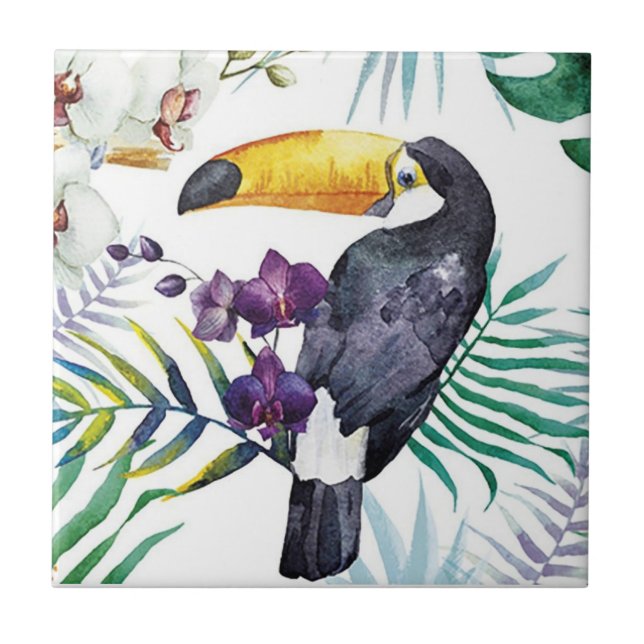 Ceramic Tile - Tropical Bird (Front)
