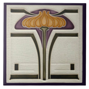 Ceramic Tile - Vintage Art Nouveau Floral