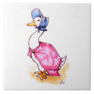 Ceramic Tile - Watercolours Jemima Puddle-duck
