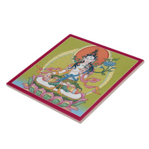 CERAMIC TILE - White Tara - Buddha of Longevity
