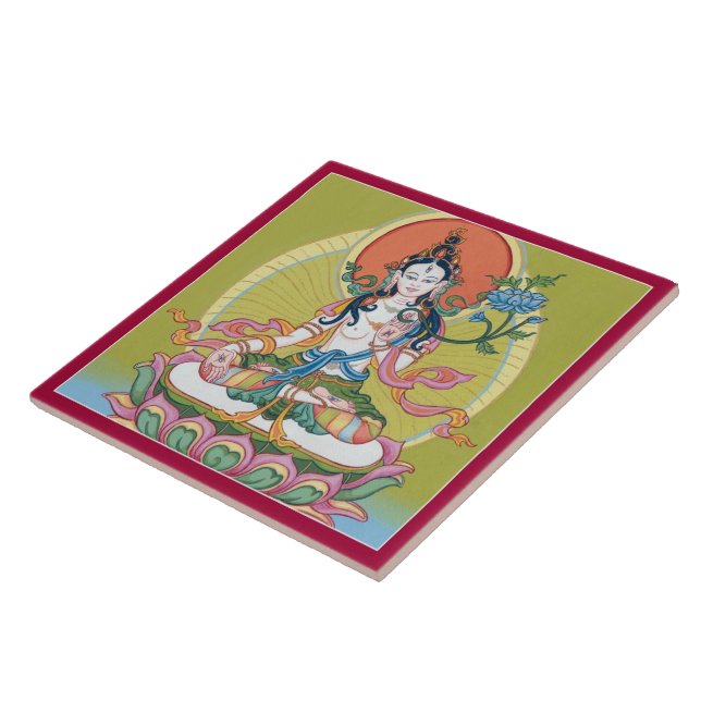 CERAMIC TILE - White Tara - Buddha of Longevity (Side)