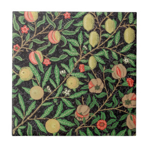 CERAMIC TILE : WILLIAM MORRIS : POMEGRANATE