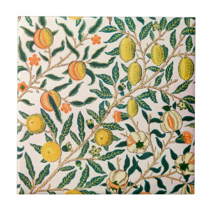 CERAMIC TILE WILLIAM MORRIS YELLOW POMEGRANATE
