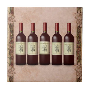 Ceramic Tile Wine Bottles