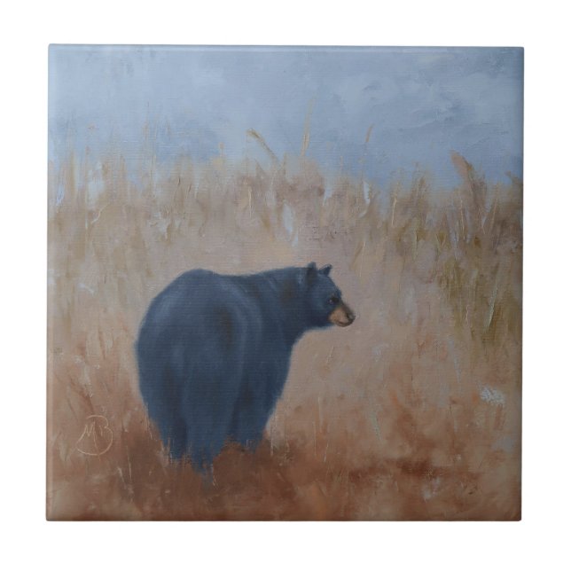 Ceramic Tile with "Rear View" Bear (Front)