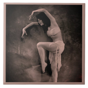 Ceramic tile with Vintage Dancer Photo