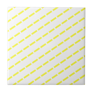 Ceramic Tile Yellow Polkadot White 