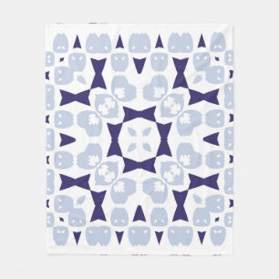 Ceramic tiles azulejo portugal. Vintage seamless p Fleece Blanket