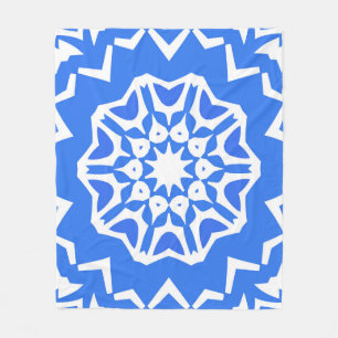 Ceramic tiles azulejo portugal. Vintage seamless p Fleece Blanket