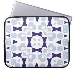 Ceramic tiles azulejo portugal. Vintage seamless p Laptop Sleeve