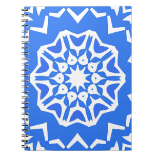 Ceramic tiles azulejo portugal. Vintage seamless p Notebook