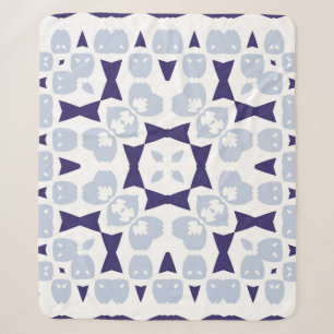 Ceramic tiles azulejo portugal. Vintage seamless p Sherpa Blanket
