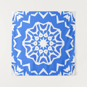 Ceramic tiles azulejo portugal. Vintage seamless p Tapestry