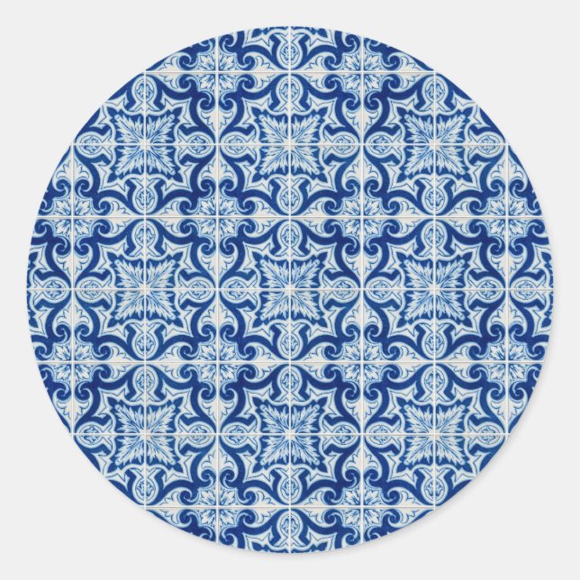 Ceramic tiles classic round sticker (Front)