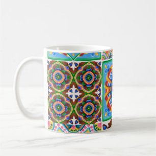 Ceramic tiles, majolica, ornamentabstract,arabic,a coffee mug