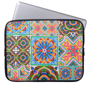 Ceramic tiles, majolica, ornamentabstract,arabic,a laptop sleeve