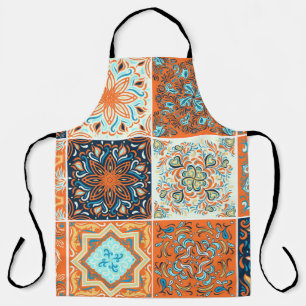 Ceramic tiles ornaments: abstract pattern. apron