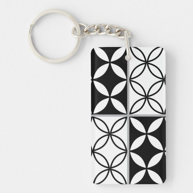 Ceramic tiles pattern key ring (Front)