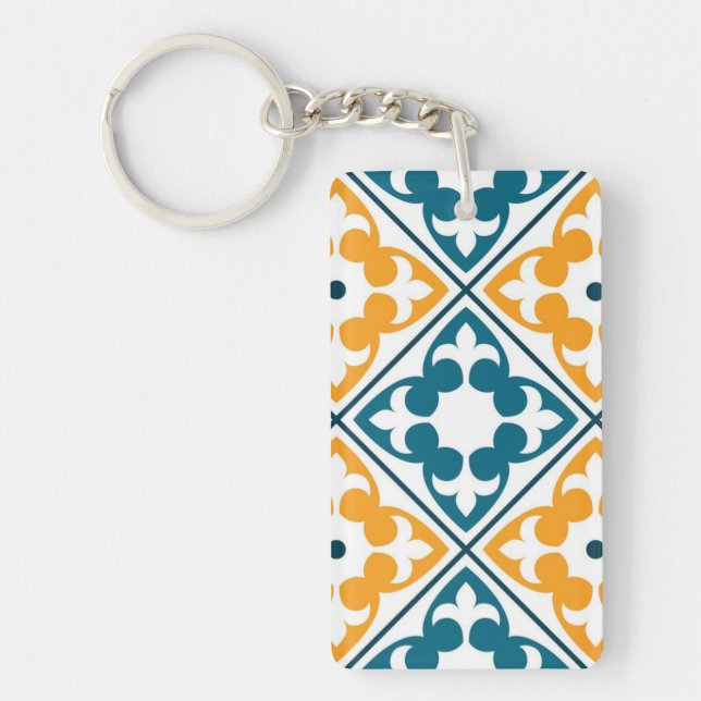 Ceramic tiles pattern key ring (Front)