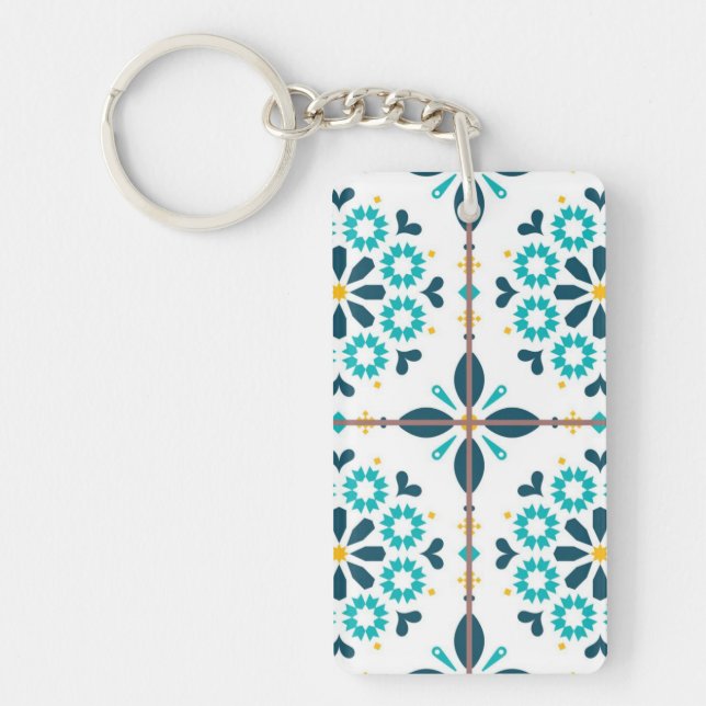 Ceramic tiles pattern key ring (Front)