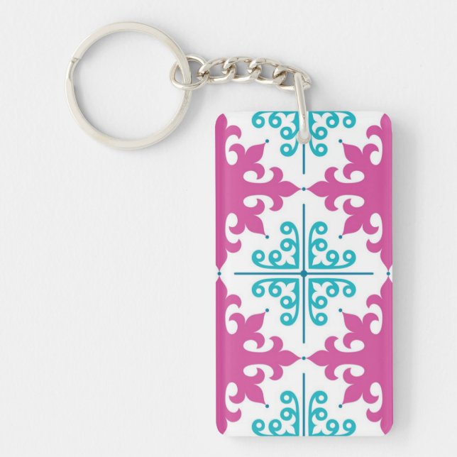 Ceramic tiles pattern key ring (Front)