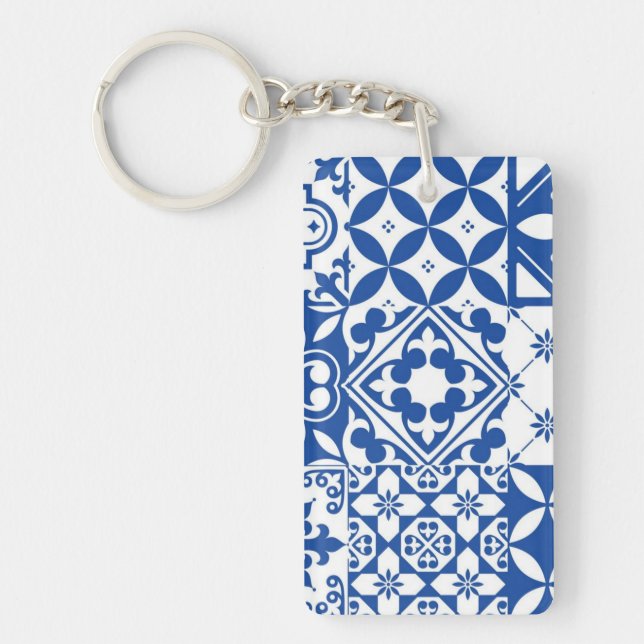 Ceramic tiles pattern key ring (Front)