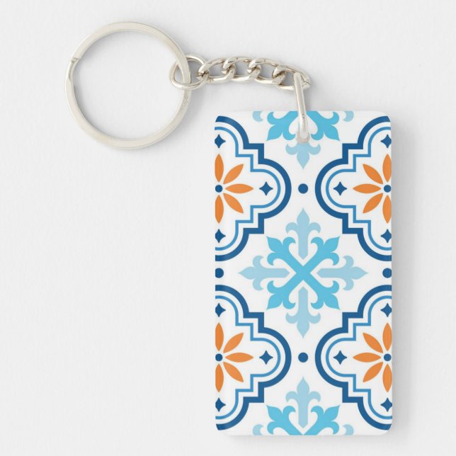 Ceramic tiles pattern key ring (Front)