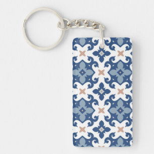 Ceramic tiles pattern key ring