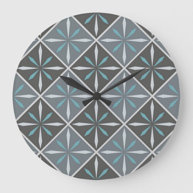 Ceramic tiles pattern large clock (Front)