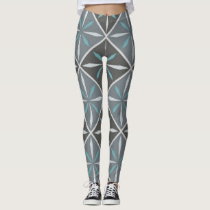 Ceramic tiles pattern leggings