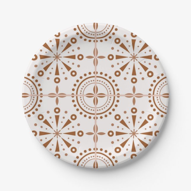 Ceramic tiles pattern paper plate (Front)