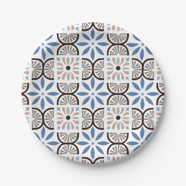 Ceramic tiles pattern paper plate (Front)