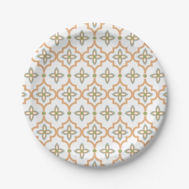 Ceramic tiles pattern paper plate (Front)