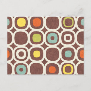 Ceramic tiles pattern postcard