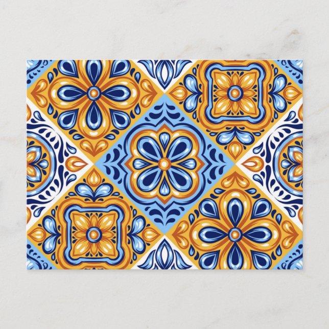 Ceramic tiles pattern postcard (Front)