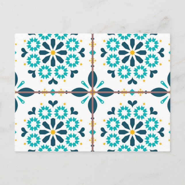 Ceramic tiles pattern postcard (Front)