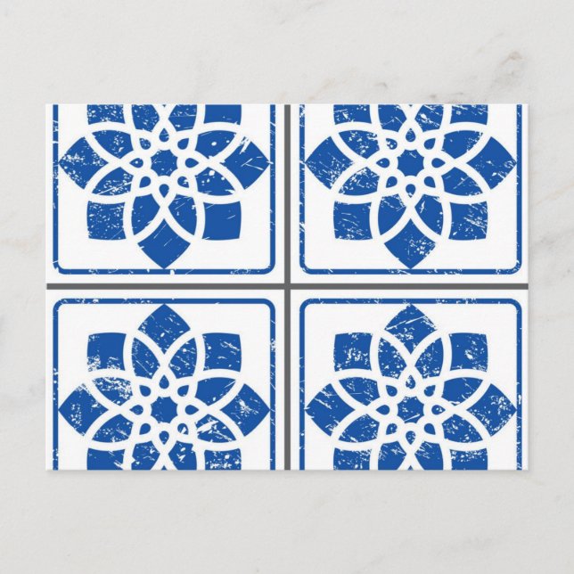 Ceramic tiles pattern postcard (Front)