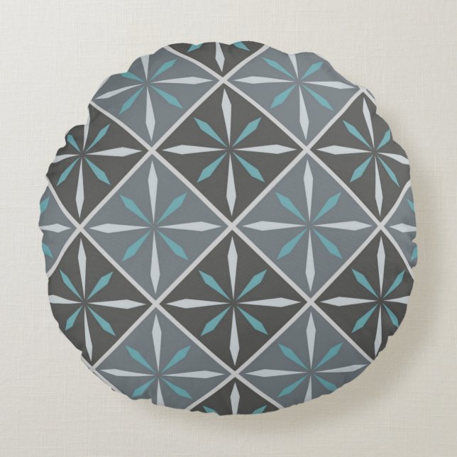 Ceramic tiles pattern round cushion (Front)